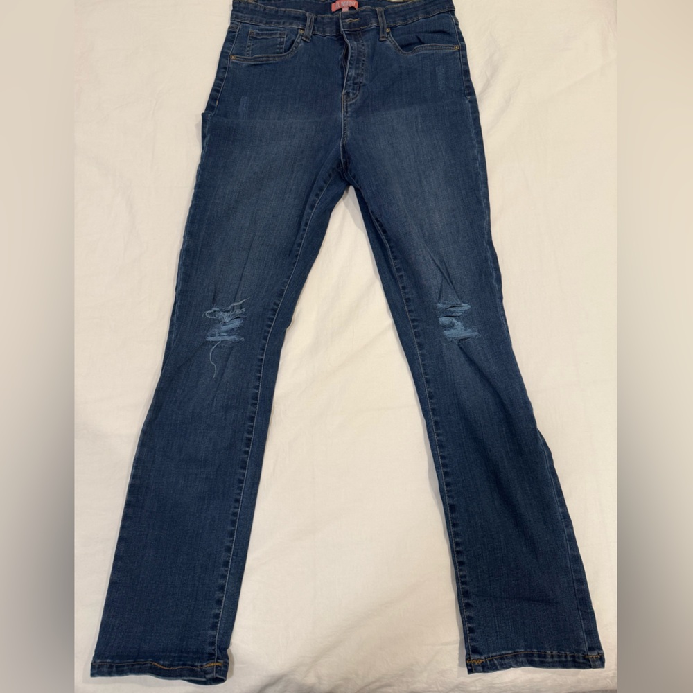 All Worthy by Hunter McGrady Dark Blue Skinny Jeans